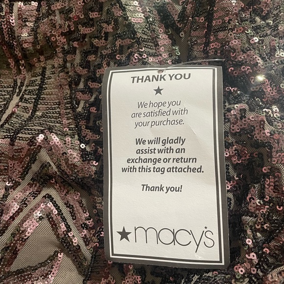 Nightway Off the Shoulder Sequin Gown in Mocha - Picture 4 of 6